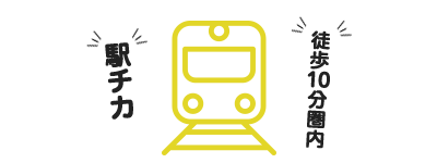 駅チカ 徒歩10分以内